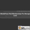 MediaPress Paid Memberships Pro Storage Limit v1.0.0